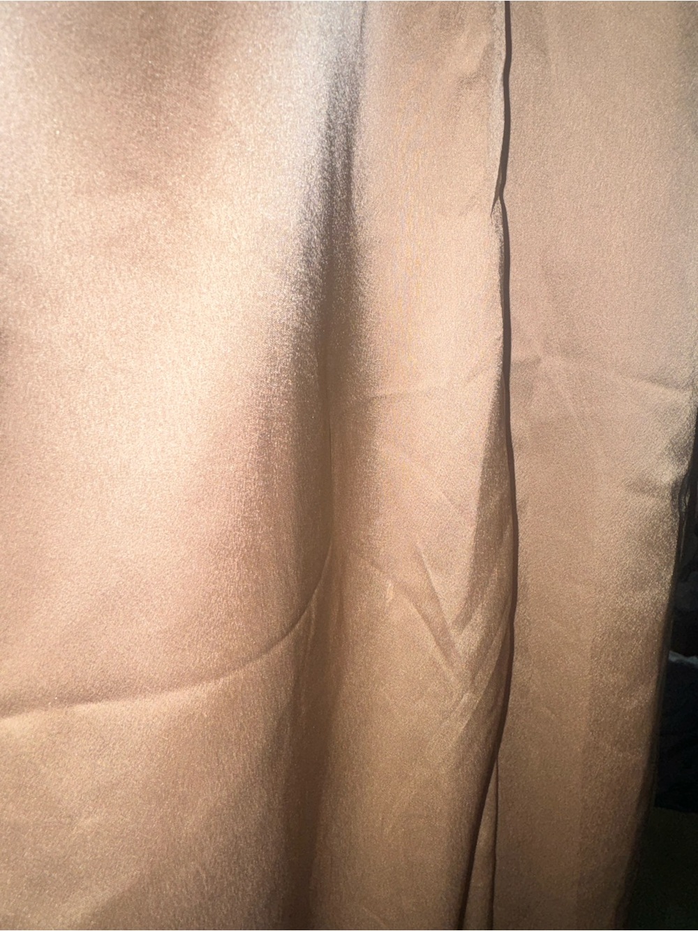 Show Me Your MuMu One-Shoulder Josie Satin Gown in Champagne Gold - Picture 12 of 13